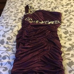 Purple short dress